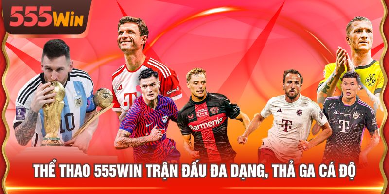 Thể Thao 555WIN trận đấu đa dạng, thả ga cá độ